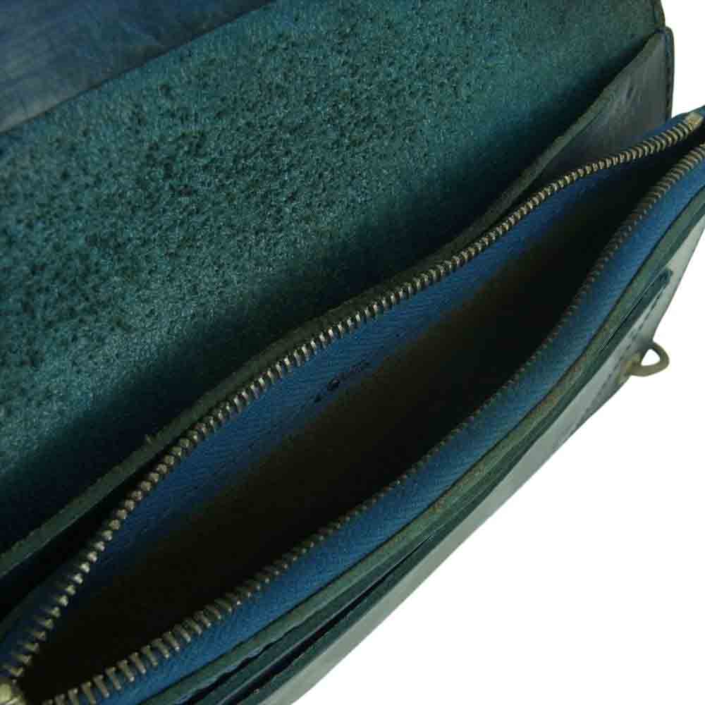 KAWATAKO カワタコ 革蛸 革蛸謹製 匠 台形 ロングウォレット 月夜 長財布 ネイビー系【中古】