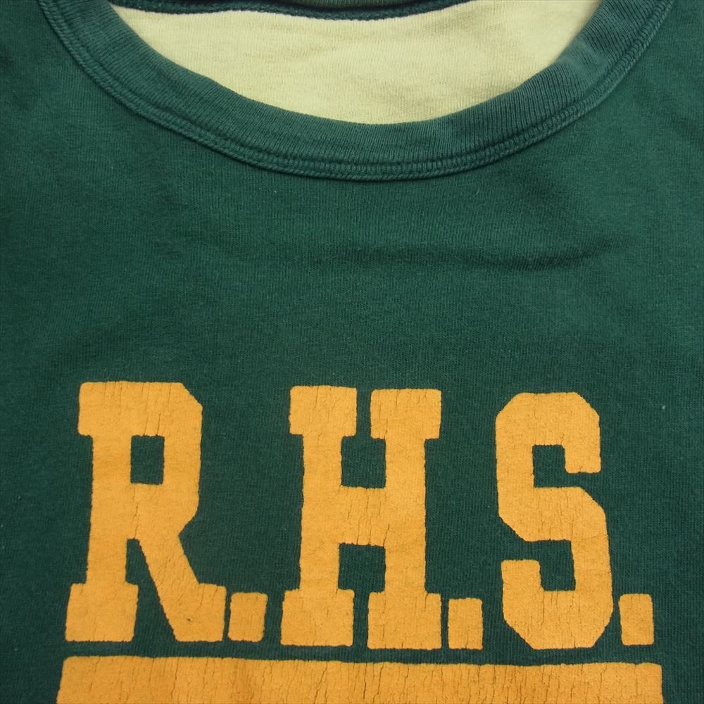 The REAL McCOY'S ザリアルマッコイズ R.H.S. BASEBALL プリント クルーネック 半袖 Tシャツ グリーン系 42【中古】