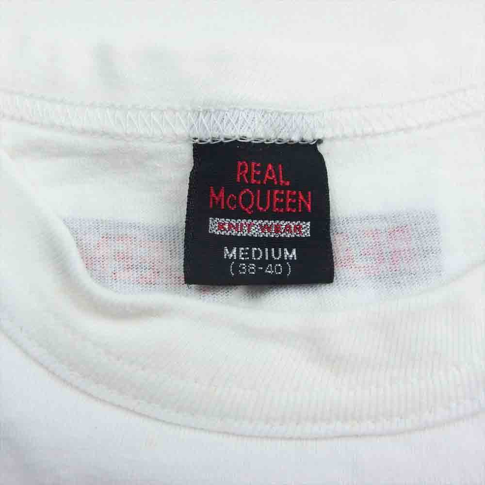 The REAL McCOY'S ザリアルマッコイズ McQUEEN スティーブマックイーン プリント クルーネック 半袖 Tシャツ ホワイト系 M【中古】