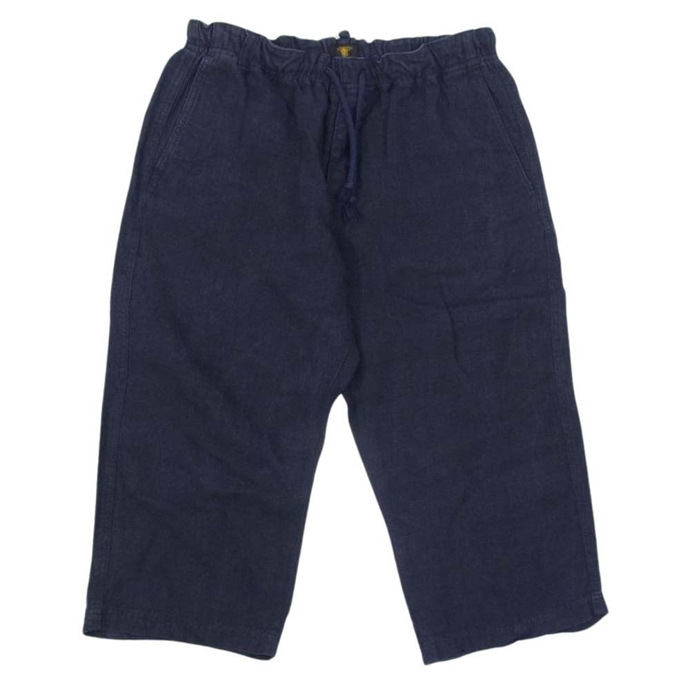 DJANGOATOUR ジャンゴアトゥール DP-6E LINEN リネン イージーパンツ クロップド ネイビー系 M【中古】