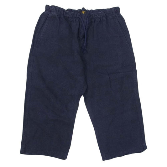 DJANGOATOUR ジャンゴアトゥール DP-6E LINEN リネン イージーパンツ クロップド ネイビー系 M【中古】