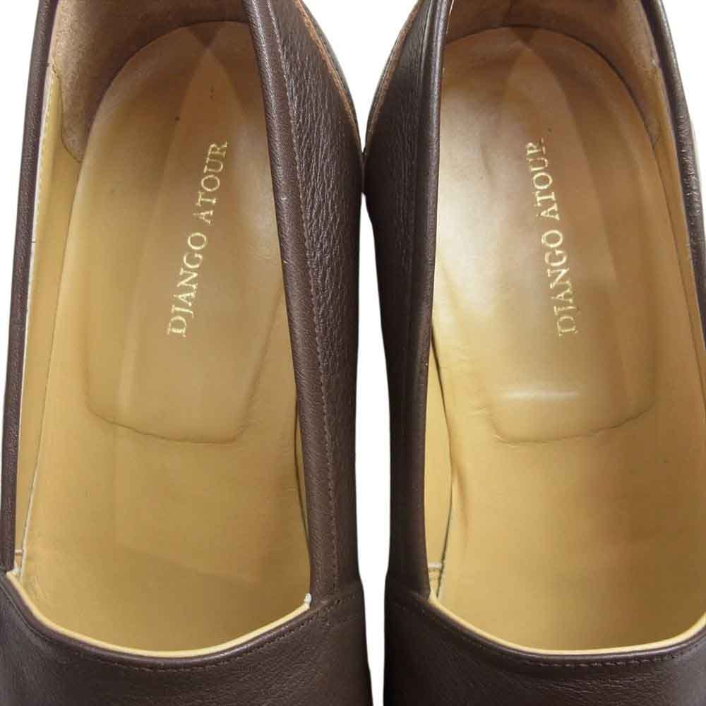 DJANGOATOUR ジャンゴアトゥール slip on kipleather shoes レザー スリッポン シューズ ブラウン ブラウン系 25cm【中古】