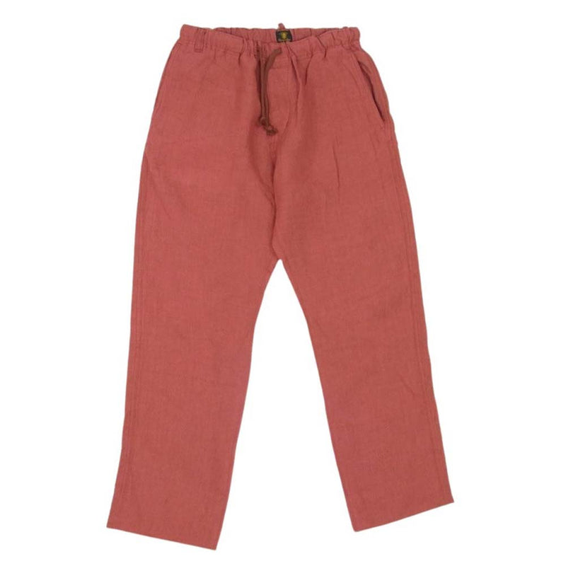 DJANGOATOUR ジャンゴアトゥール DP-6D LINEN HSM LOOSE PANTS リネン HSM ルーズパンツ レッド S エンジ系 S【新古品】【未使用】【中古】