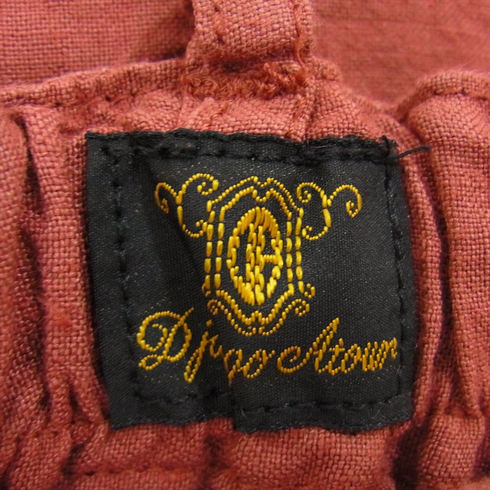 DJANGOATOUR ジャンゴアトゥール DP-6D LINEN HSM LOOSE PANTS リネン HSM ルーズパンツ レッド系 M【新古品】【未使用】【中古】