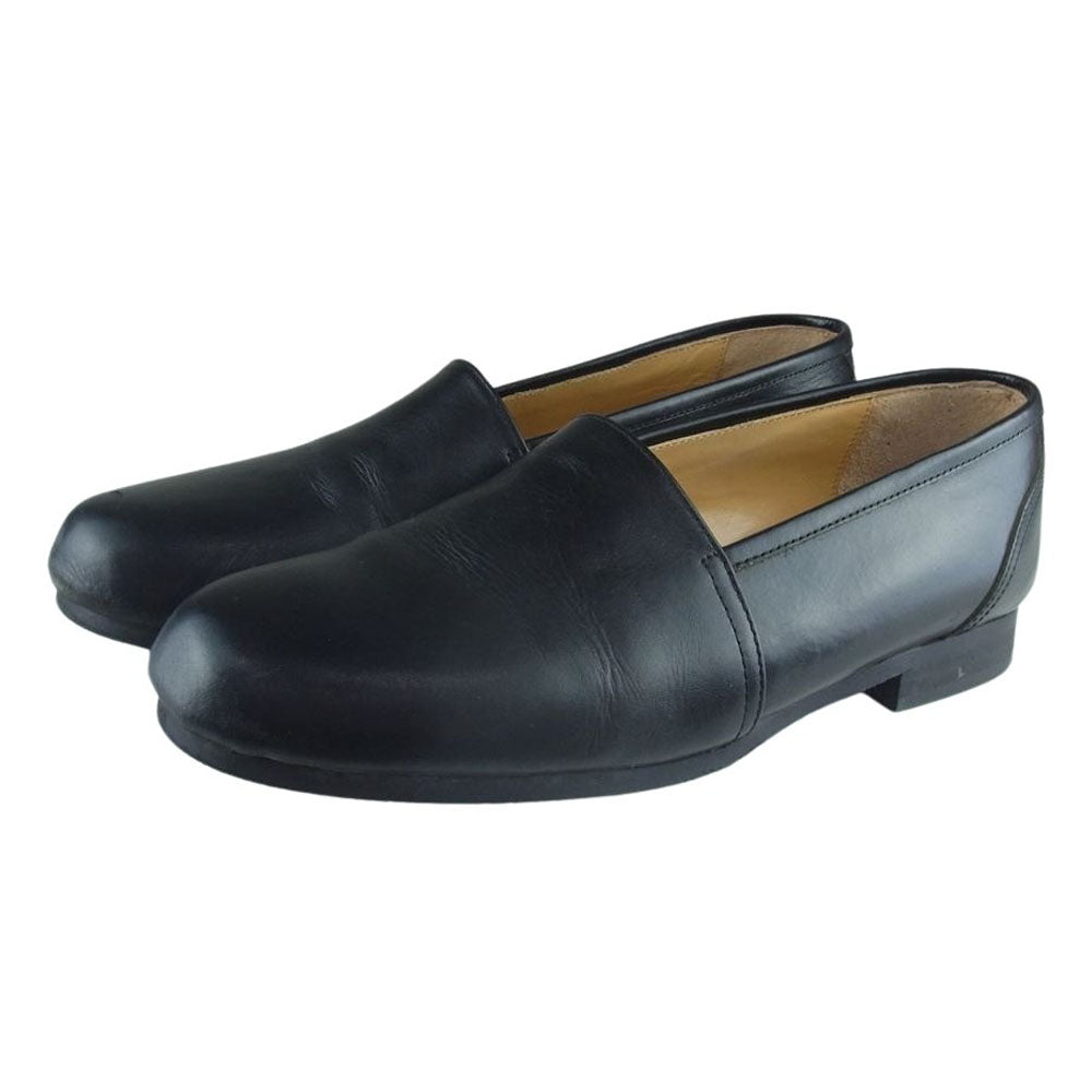 DJANGOATOUR ジャンゴアトゥール slip on kipleather shoes レザー スリッポン シューズ ブラック ブラック系 25cm【中古】