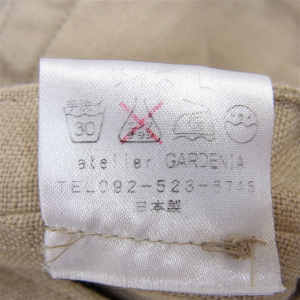 DJANGOATOUR ジャンゴアトゥール D-AL-P01 リネン パンツ シンチバック ベージュ系 L【中古】