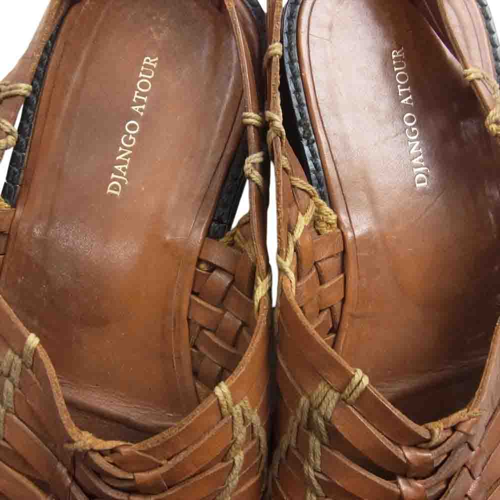 DJANGOATOUR ジャンゴアトゥール SANDAL SHOES DALI ダリ レザー メッシュ シューズ ブラウン系 26.0cm【中古】