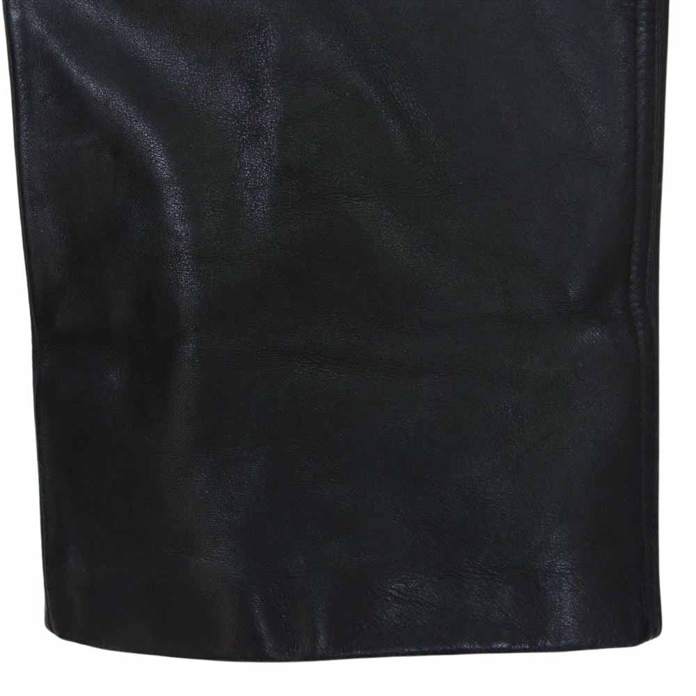 Levi's リーバイス 519-49 牛革 カウレザー バイカー 無地 レザー パンツ ブラック系 34【中古】