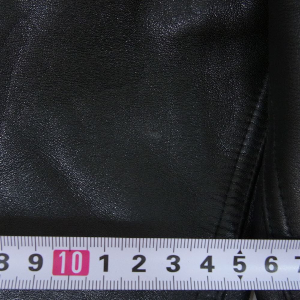 Levi's リーバイス 519-49 牛革 カウレザー バイカー 無地 レザー パンツ ブラック系 34【中古】