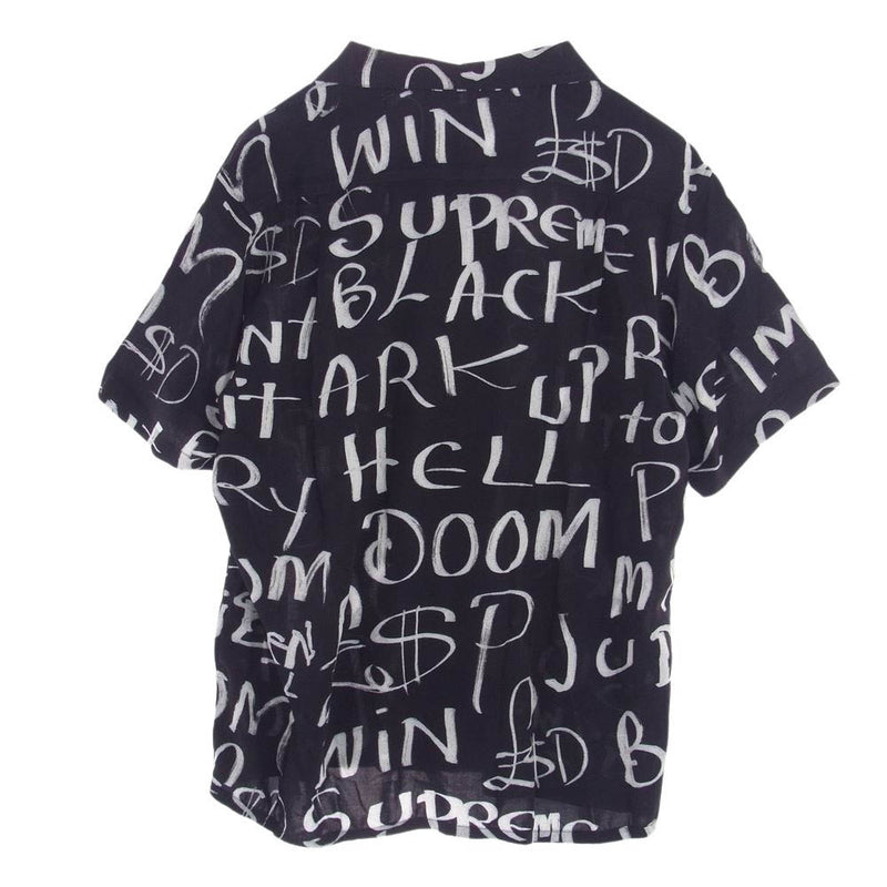 Supreme シュプリーム 20AW Black Ark Rayon S/S Shirt ブラック アーク レーヨン 半袖 開襟 シャツ ブラック系 L【美品】【中古】