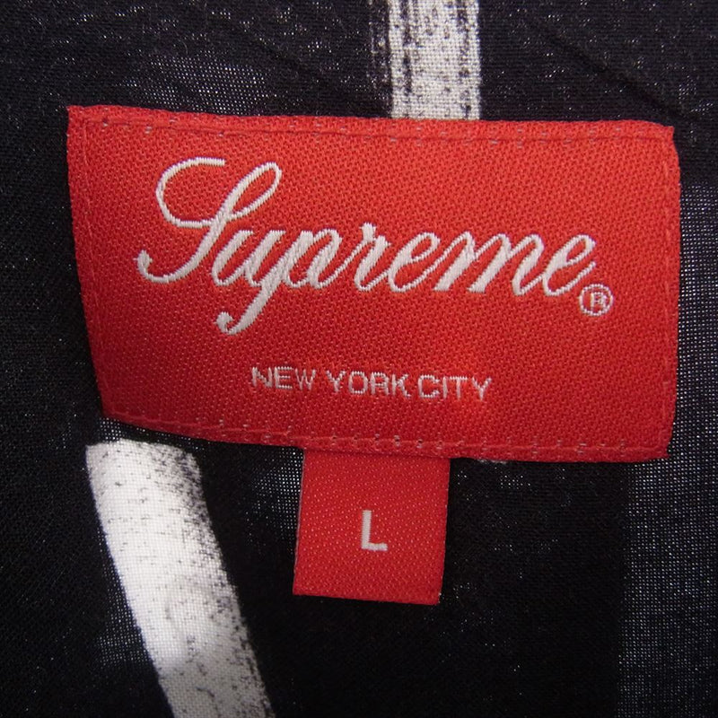 Supreme シュプリーム 20AW Black Ark Rayon S/S Shirt ブラック アーク レーヨン 半袖 開襟 シャツ ブラック系 L【美品】【中古】