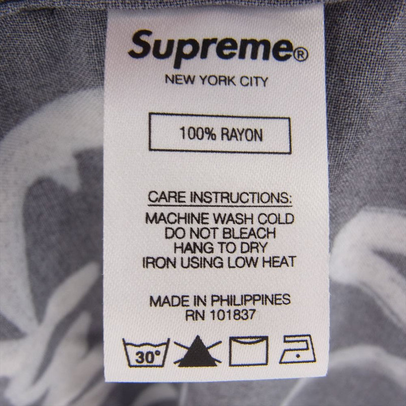 Supreme シュプリーム 20AW Black Ark Rayon S/S Shirt ブラック アーク レーヨン 半袖 開襟 シャツ ブラック系 L【美品】【中古】