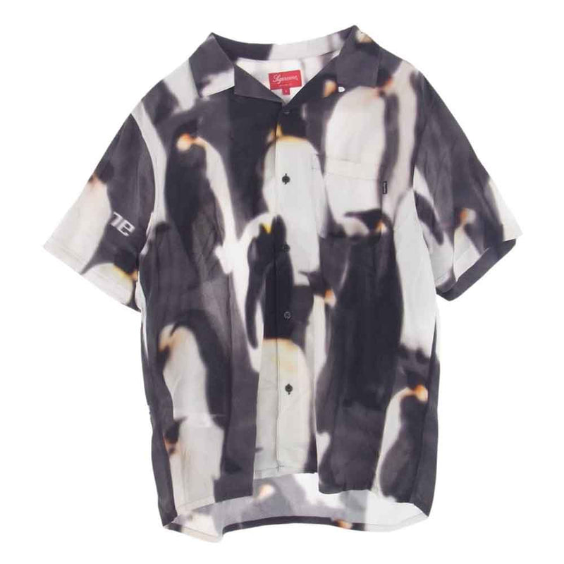 Supreme シュプリーム 20AW Penguins Rayon S/S Shirt ペンギン レーヨン シャツ L【中古】