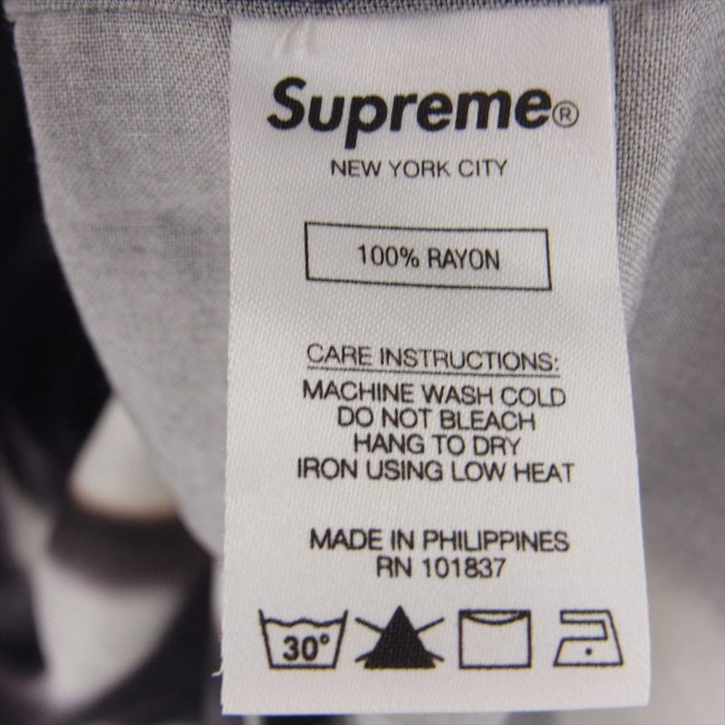 Supreme シュプリーム 20AW Penguins Rayon S/S Shirt ペンギン レーヨン シャツ L【中古】