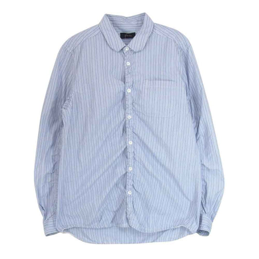 UNDERCOVER アンダーカバー 17SS UCS4401-4 縮絨加工 長袖 ストライプ シャツ ライトブルー系 サイズ表記無【中古】