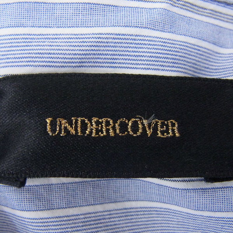 UNDERCOVER アンダーカバー 17SS UCS4401-4 縮絨加工 長袖 ストライプ シャツ ライトブルー系 サイズ表記無【中古】