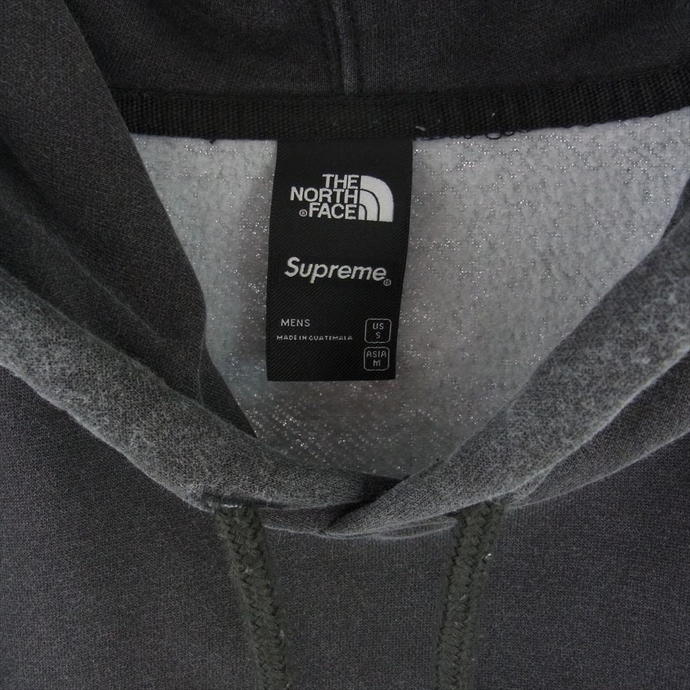 Supreme シュプリーム 22AW NT52200I THE NORTH FACE ノースフェイス Pigment Printed Hooded Sweat Shirt スウェット プルオーバー パーカー グレー系 US S【中古】