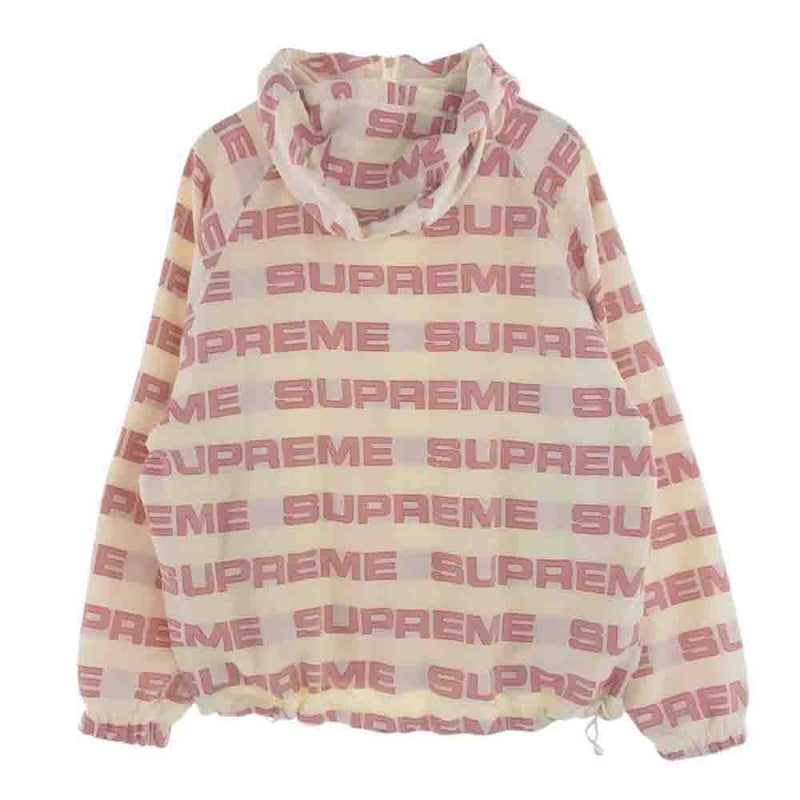 Supreme シュプリーム 21AW Logo Ripstop Hooded Track Jacket ロゴ リップストップ フーデッド トラックジャケット オフホワイト系 S【中古】