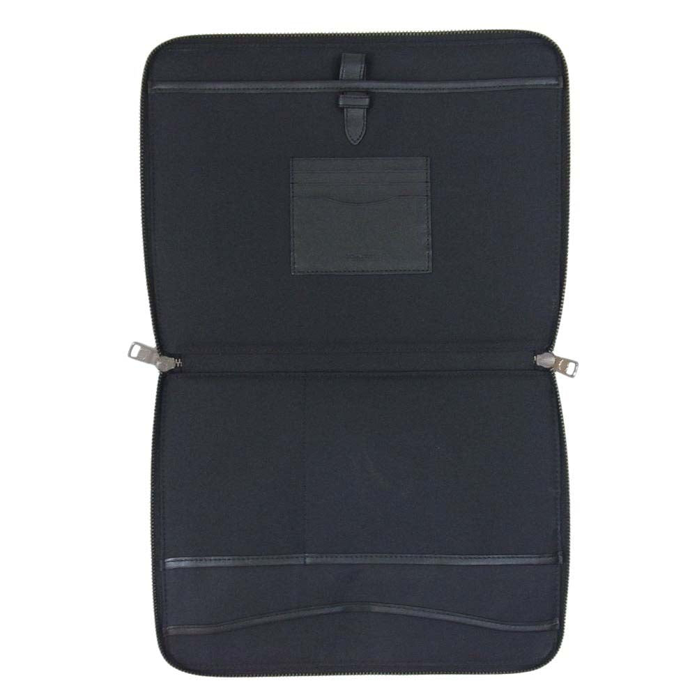 COACH コーチ 64264 レザー クラッチ バッグ ブラック系【中古】