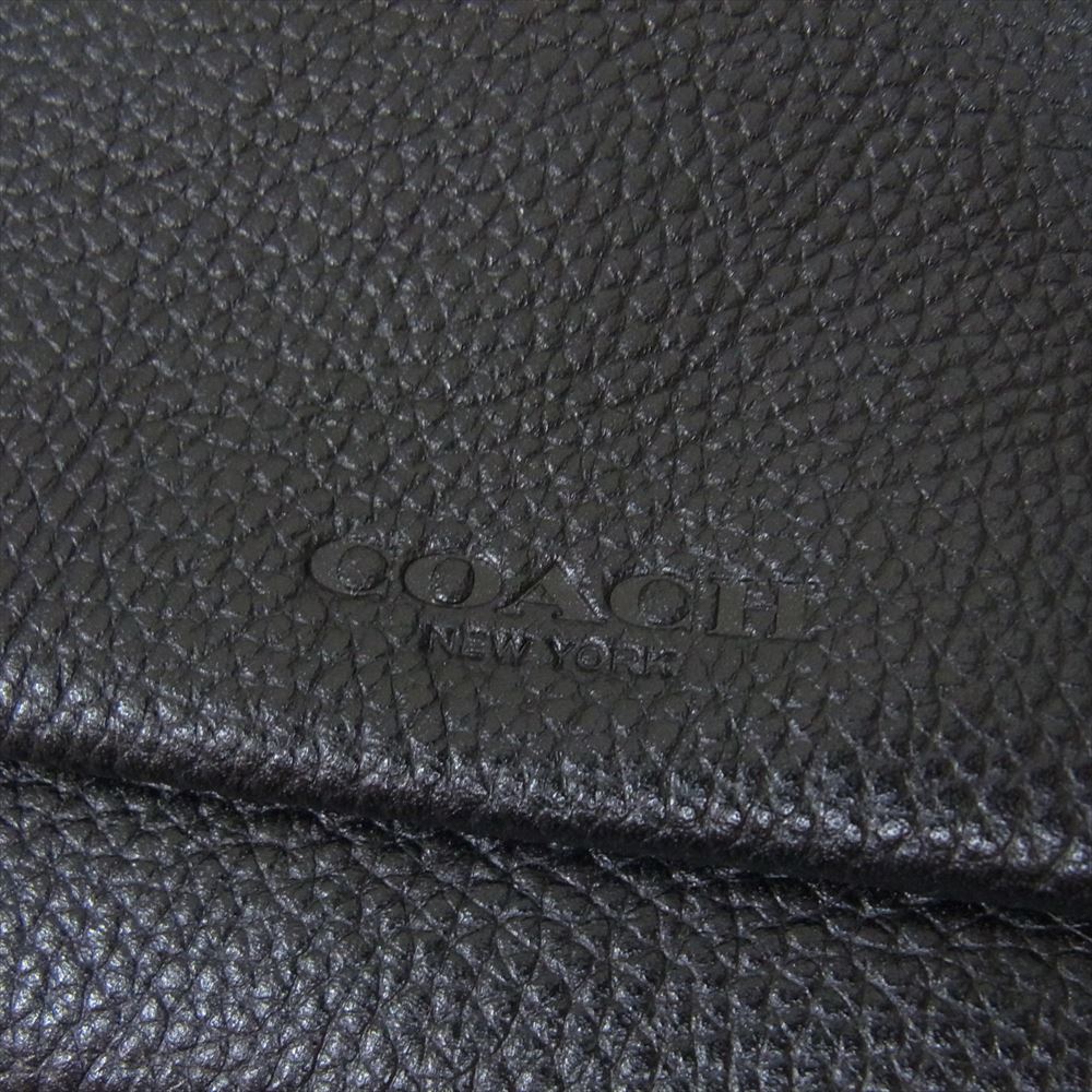COACH コーチ 64264 レザー クラッチ バッグ ブラック系【中古】