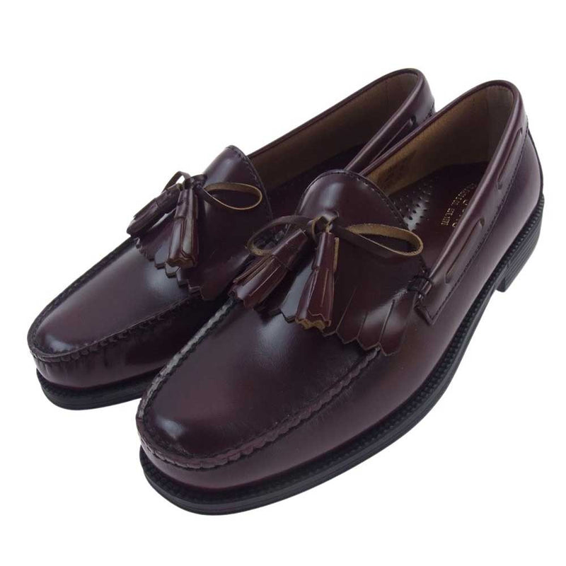 ジーエイチバス BA11720K 0NN Wine Lthr WEEJUN II Layton Moc Kiltie TASSEL LOAFERS タッセル ローファー ブラウン系 US8.5 UK7.5【極上美品】【中古】