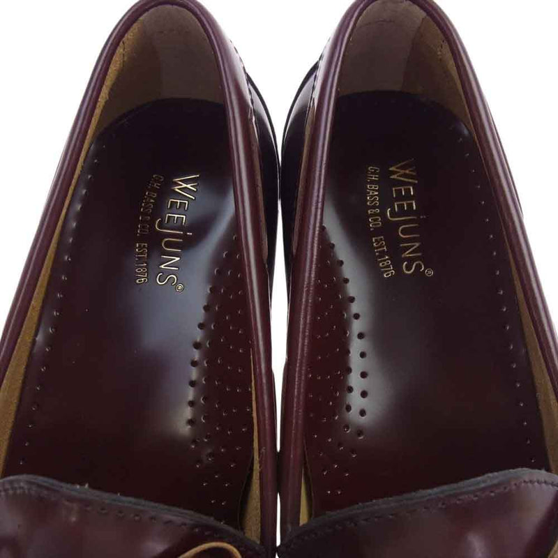 ジーエイチバス BA11720K 0NN Wine Lthr WEEJUN II Layton Moc Kiltie TASSEL LOAFERS タッセル ローファー ブラウン系 US8.5 UK7.5【極上美品】【中古】