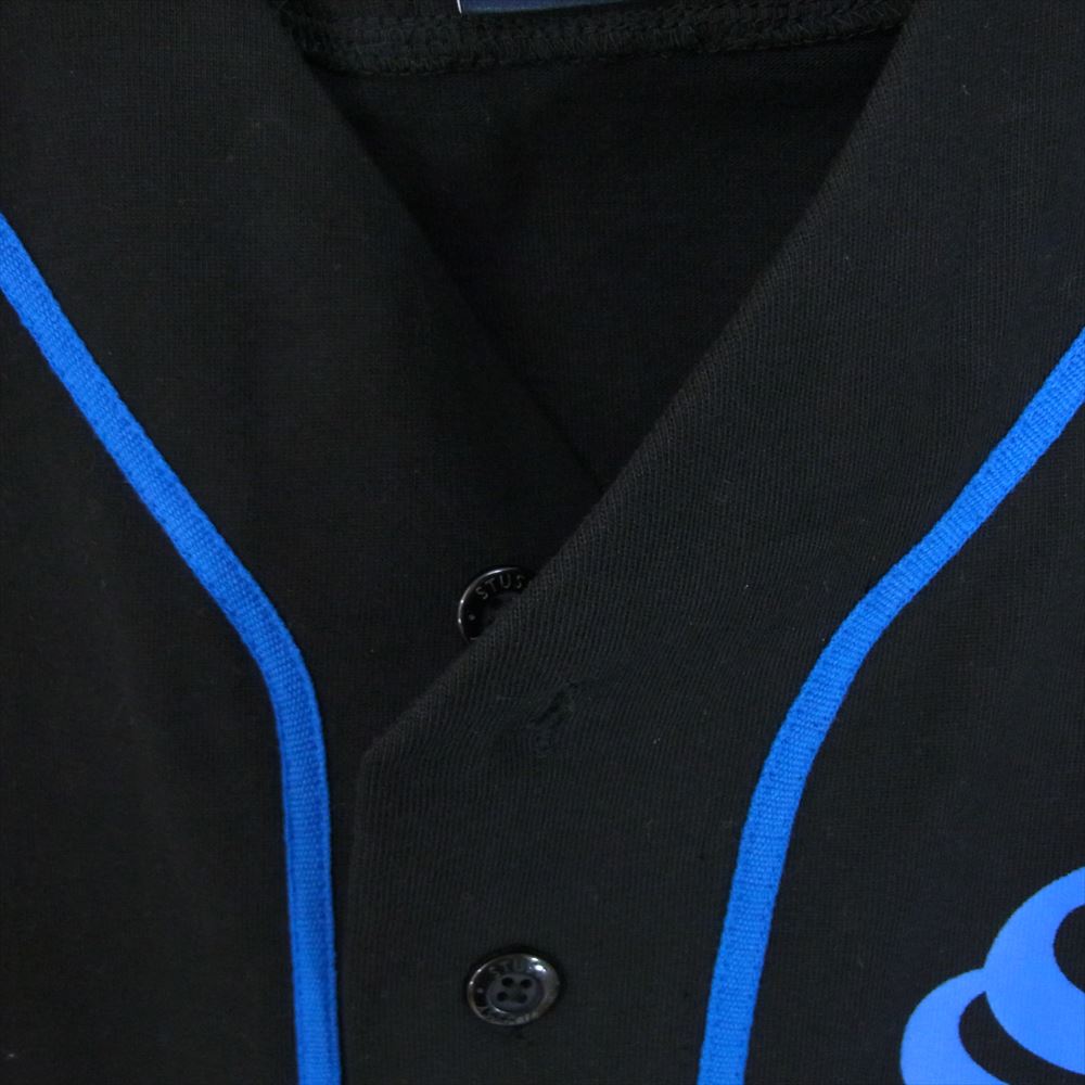 STUSSY ステューシー BASEBALL JERSEY SHIRT ベースボール シャツ 半袖 ブラック系 M【中古】