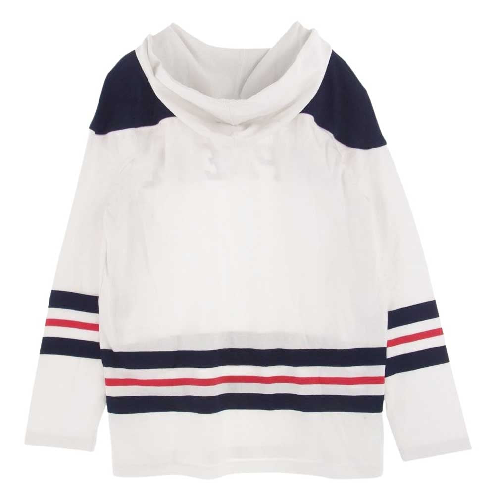 Supreme シュプリーム 15SS Hooded Hockey Top フーデッド ホッケー トップス ロゴ パーカー ホワイト系 L【中古】