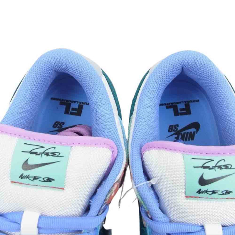 NIKE ナイキ  HF6061-400 × Futura フューチュラ フェクバスターズ鑑定済 SB Dunk Low  SB ダンクロー White and Geode Teal ホワイト アンド ジオードティール スニーカー マルチカラー系 27.5cm【新古品】【未使用】【中古】