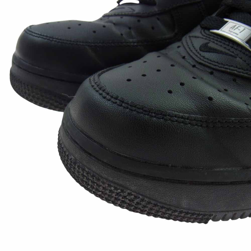 Supreme シュプリーム CU9225-001 NIKE ナイキ AIR FORCE 1 LOW エアフォースワン ロー ローカット スニーカー ブラック系 28cm【中古】