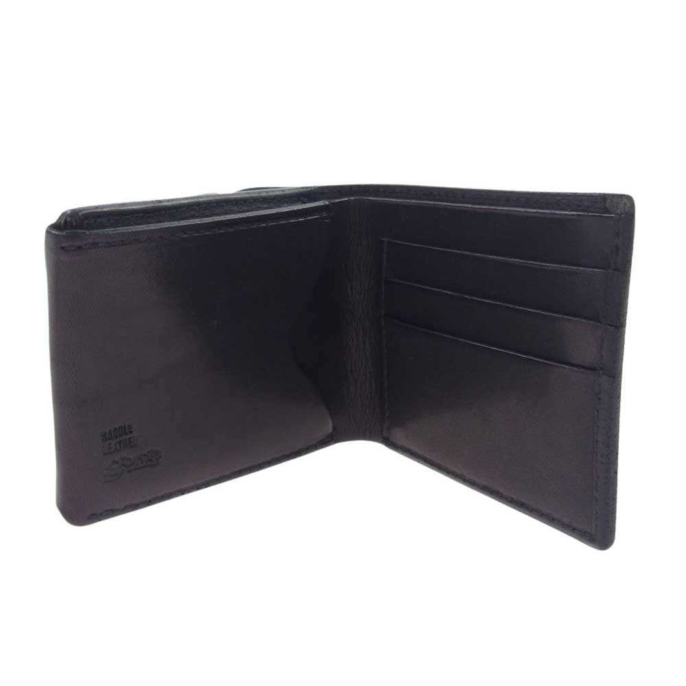goro's ゴローズ コンチョ付き サドルレザー 二つ折り財布 ウォレット ブラック系【中古】