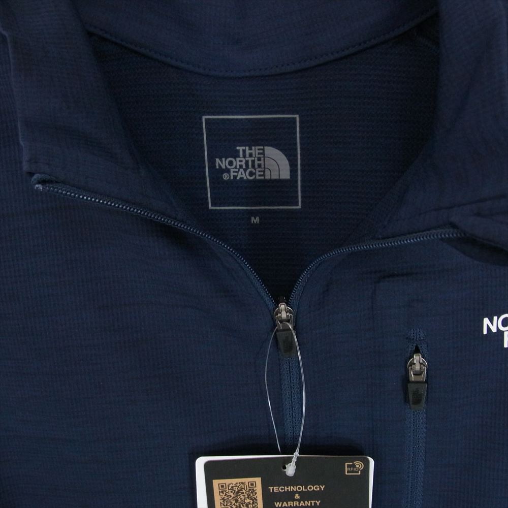 THE NORTH FACE ノースフェイス NT12202 S/S FLASHDRY 3D ZIP UP ョートスリーブ フラッシュ ドライスリーディー ジップアップ ハーフジップ ネイビー系 M【新古品】【未使用】【中古】