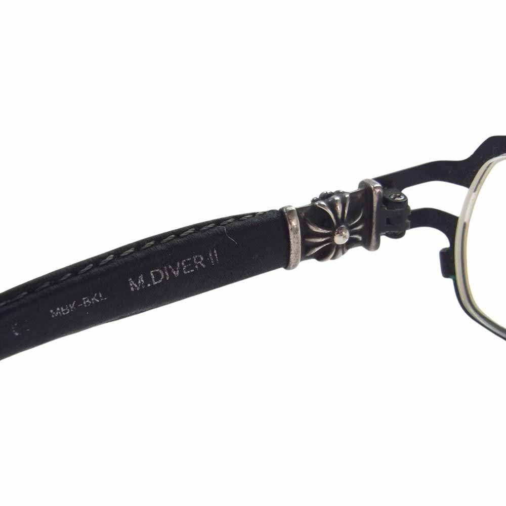 CHROME HEARTS クロムハーツ（原本無） 度入り M.DIVER II メガネ 眼鏡 アイウェア ブラック系【中古】