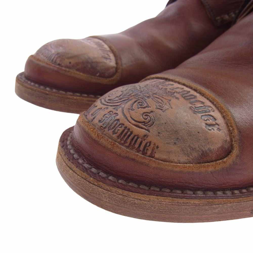 foot the coacher フットザコーチャー 05013 farmer high ブーツ レザー レースアップ シューズ ブラウン系 8【中古】