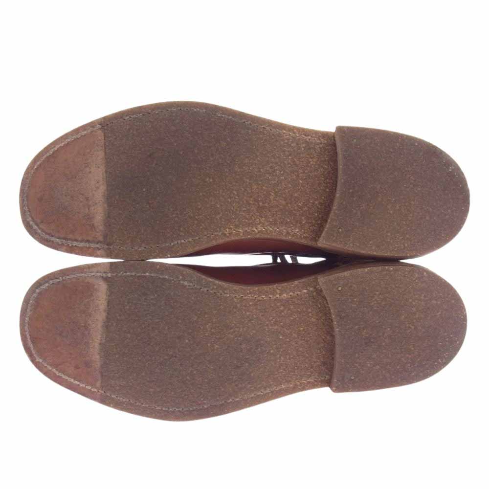 foot the coacher フットザコーチャー 05013 farmer high ブーツ レザー レースアップ シューズ ブラウン系 8【中古】