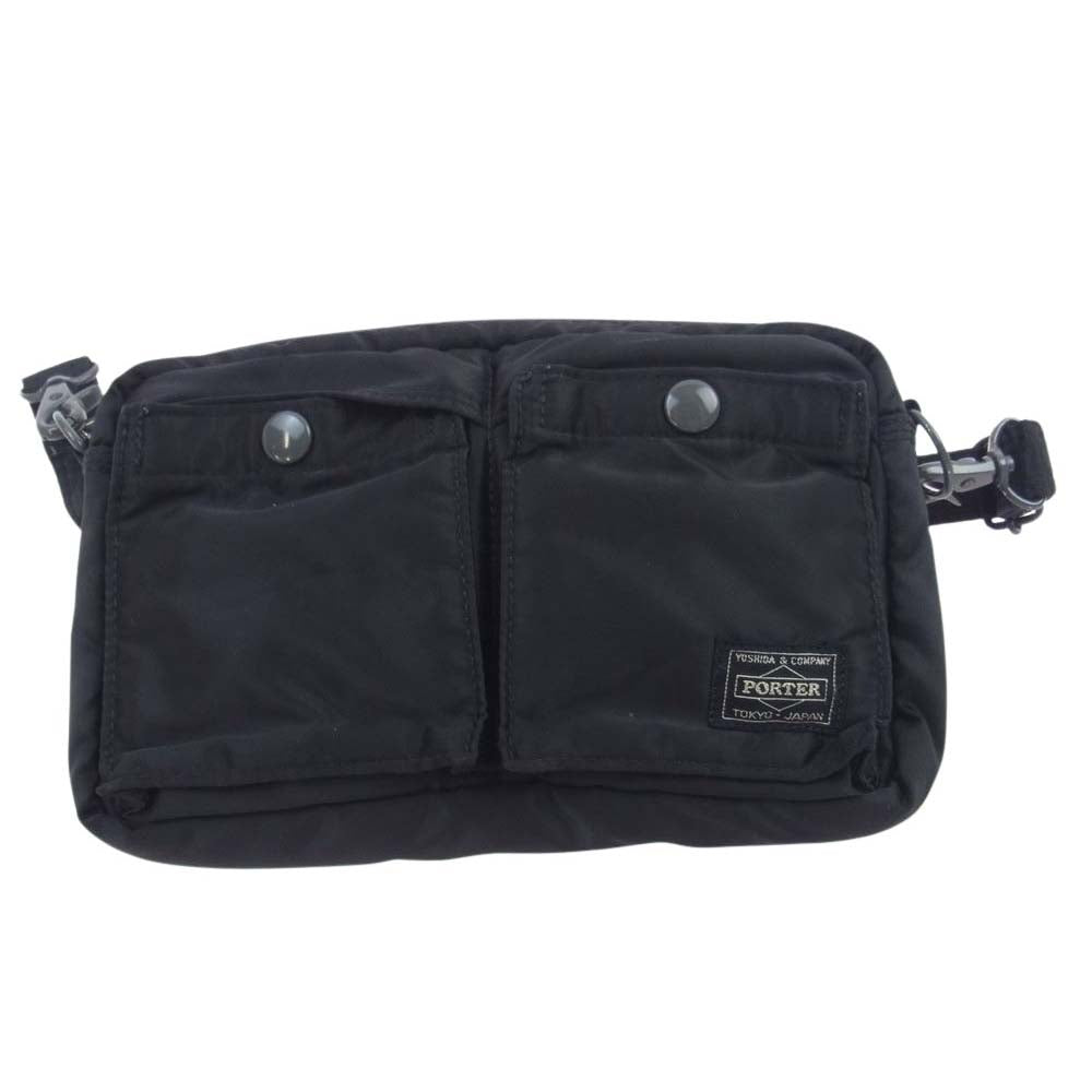 PORTER ポーター TANKER タンカー ボディ ショルダー バッグ ブラック系【中古】