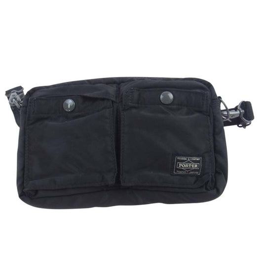 PORTER ポーター TANKER タンカー ボディ ショルダー バッグ ブラック系【中古】