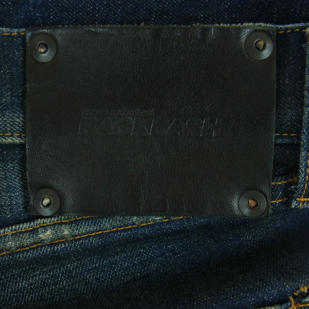 ISAMUKATAYAMA BACKLASH イサムカタヤマバックラッシュ 1483-11C AULD TRIANGLE クラッシュ スキニー デニム パンツ インディゴブルー系 L【中古】