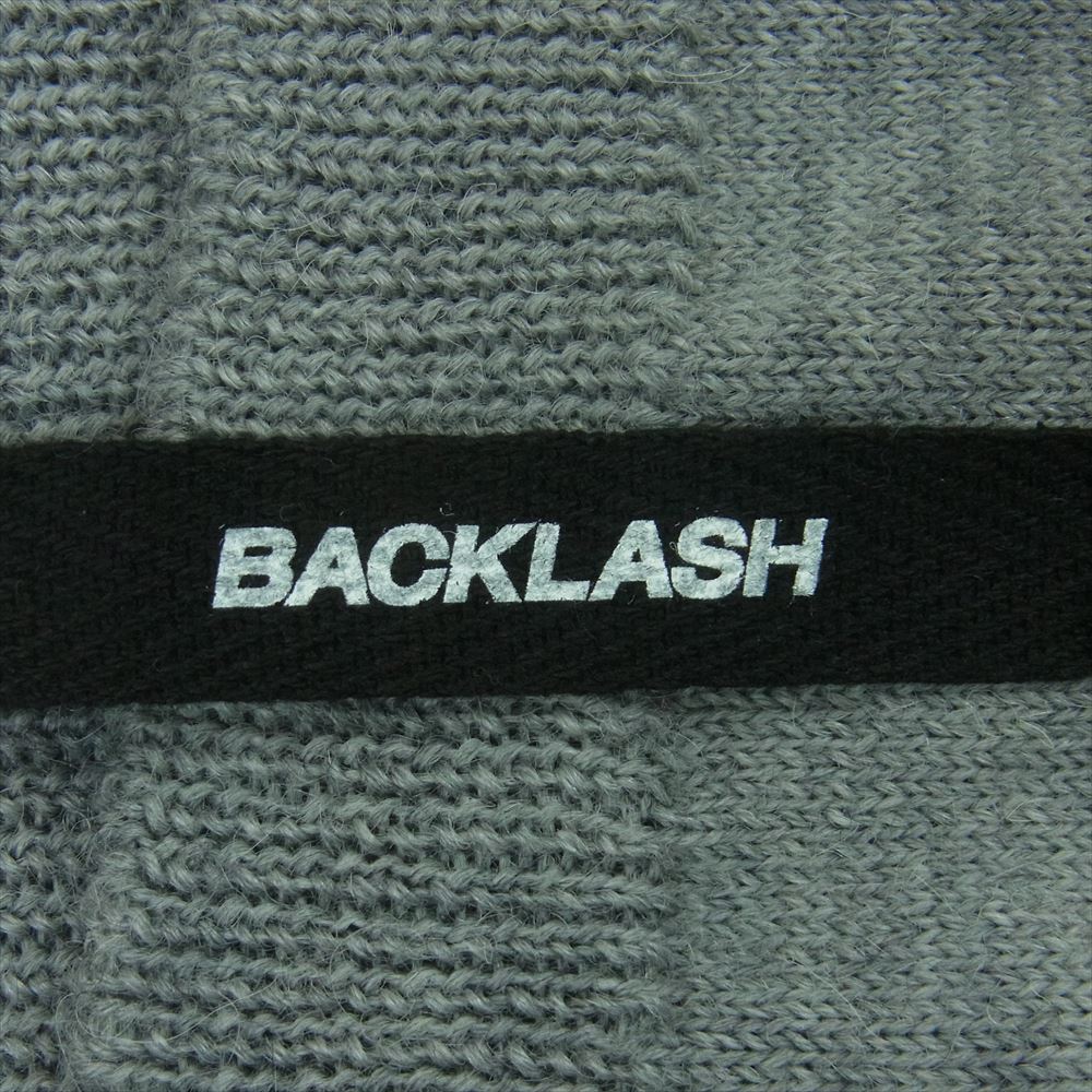 ISAMUKATAYAMA BACKLASH イサムカタヤマバックラッシュ KN-768-01 ウール アルパカ グラデーション ニット パーカー ネイビー系 グレー系 M【中古】