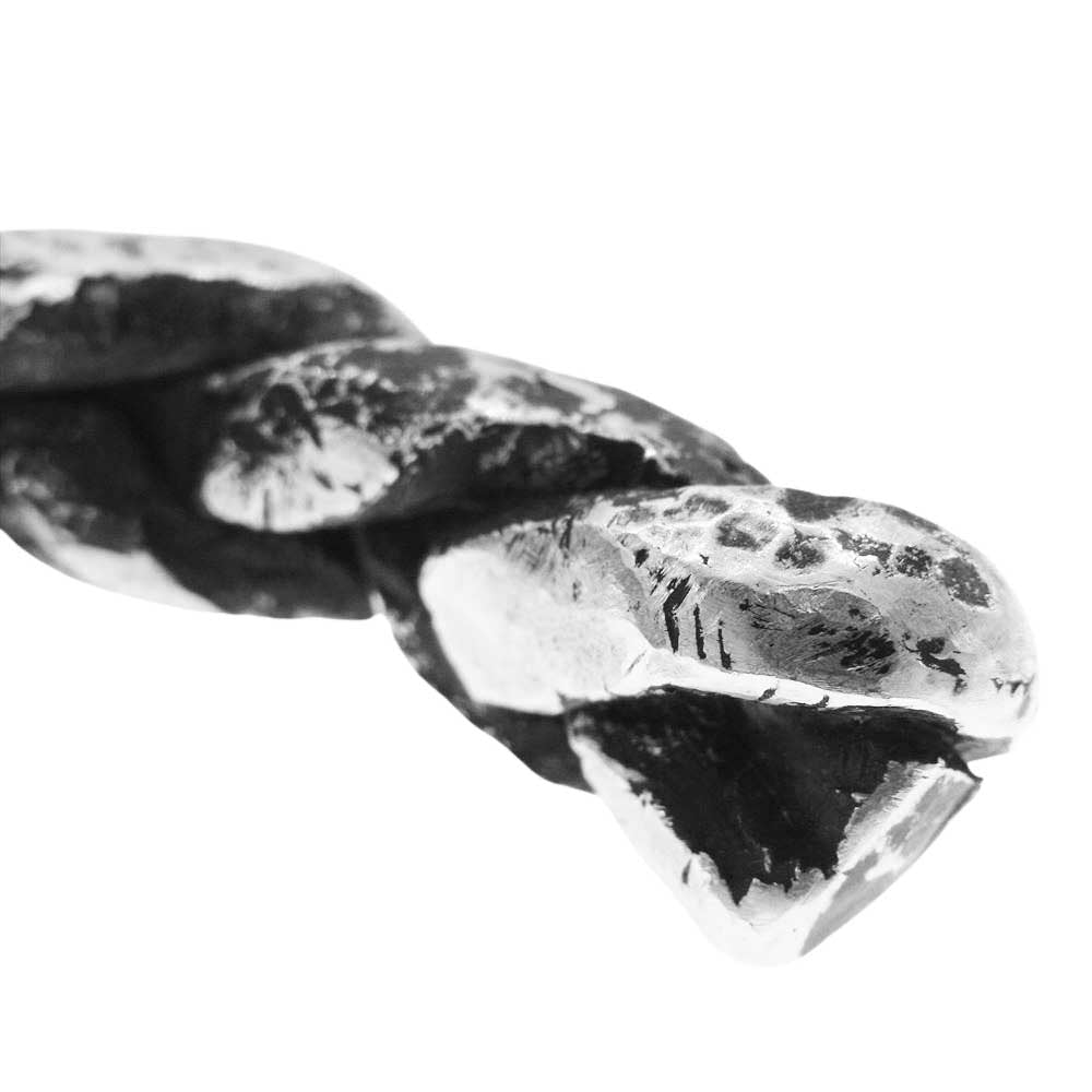 ISAMUKATAYAMA BACKLASH イサムカタヤマバックラッシュ 18SS J-474-31 × JUN UEZONO ジュンウエゾノ Silver 1000 DREAD BANGLE  純銀 ドレッド バングル シルバー系【中古】