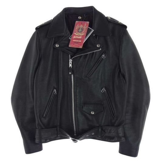 schott ショット 7577 516UST ONE STAR NEW NAKED JKT ワンスター ニューネイキッド レザー ダブル ライダース ジャケット  40【中古】