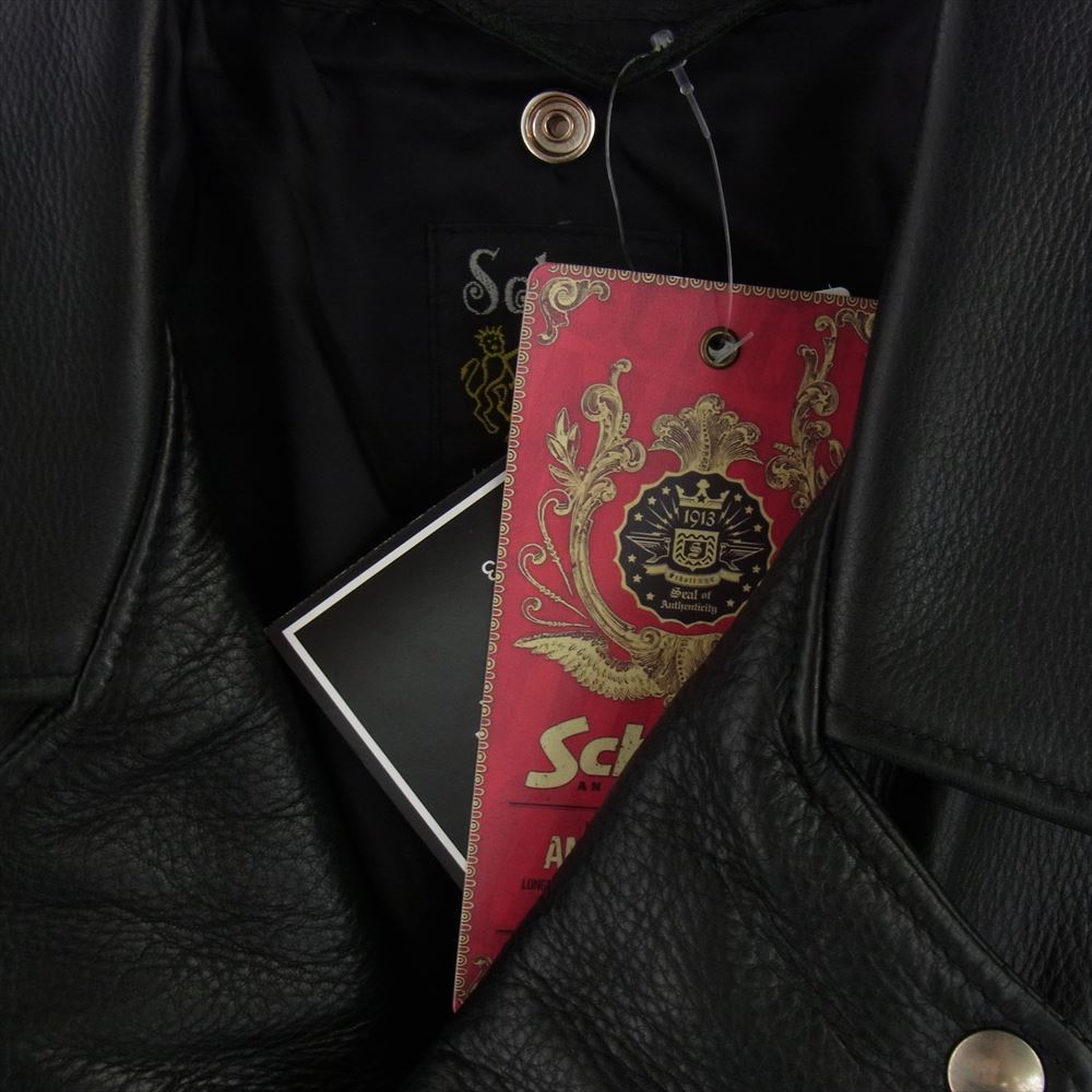 schott ショット 7577 516UST ONE STAR NEW NAKED JKT ワンスター ニューネイキッド レザー ダブル ライダース ジャケット  40【中古】