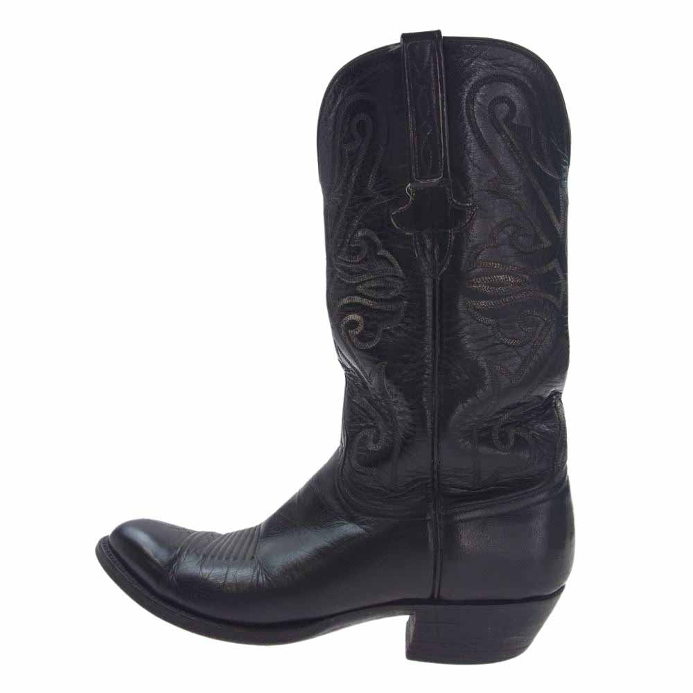 ルケーシー ウエスタンブーツ 牛革  ブラック系 8.5D【中古】