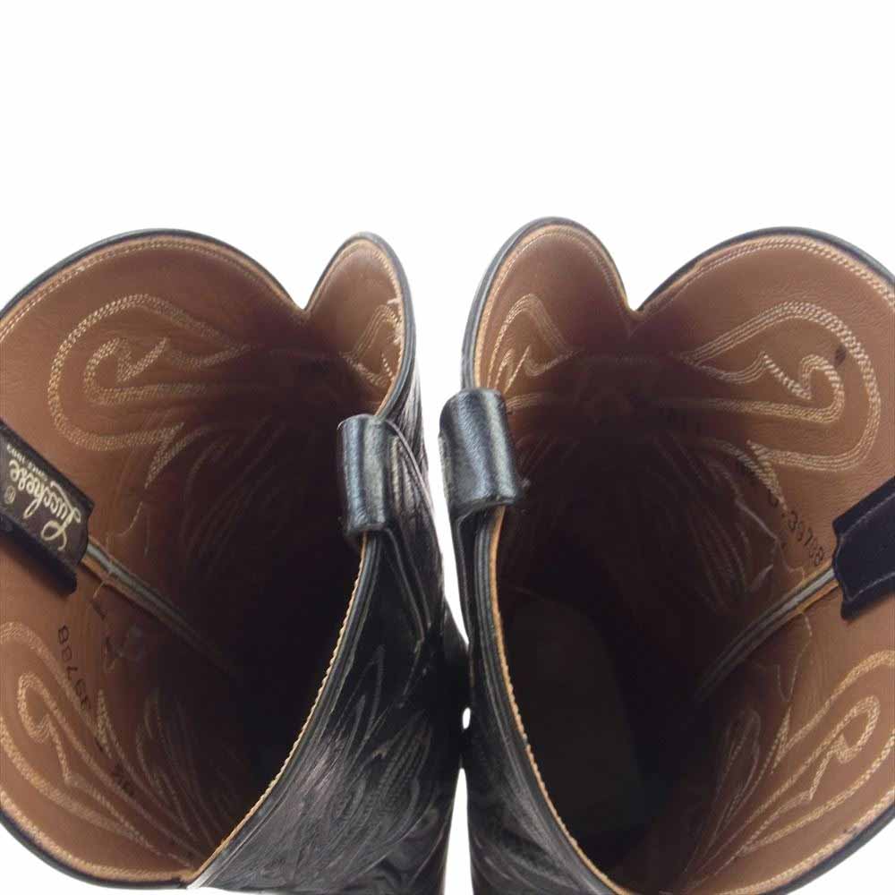 ルケーシー ウエスタンブーツ 牛革  ブラック系 8.5D【中古】