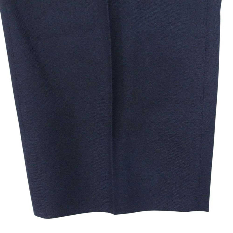 ユーゲン TROUSER 005 GEORGE 2PLEATED TROUSERS ホップサック 2プリーツ トラウザーズ スラックス パンツ ネイビー系 2【中古】