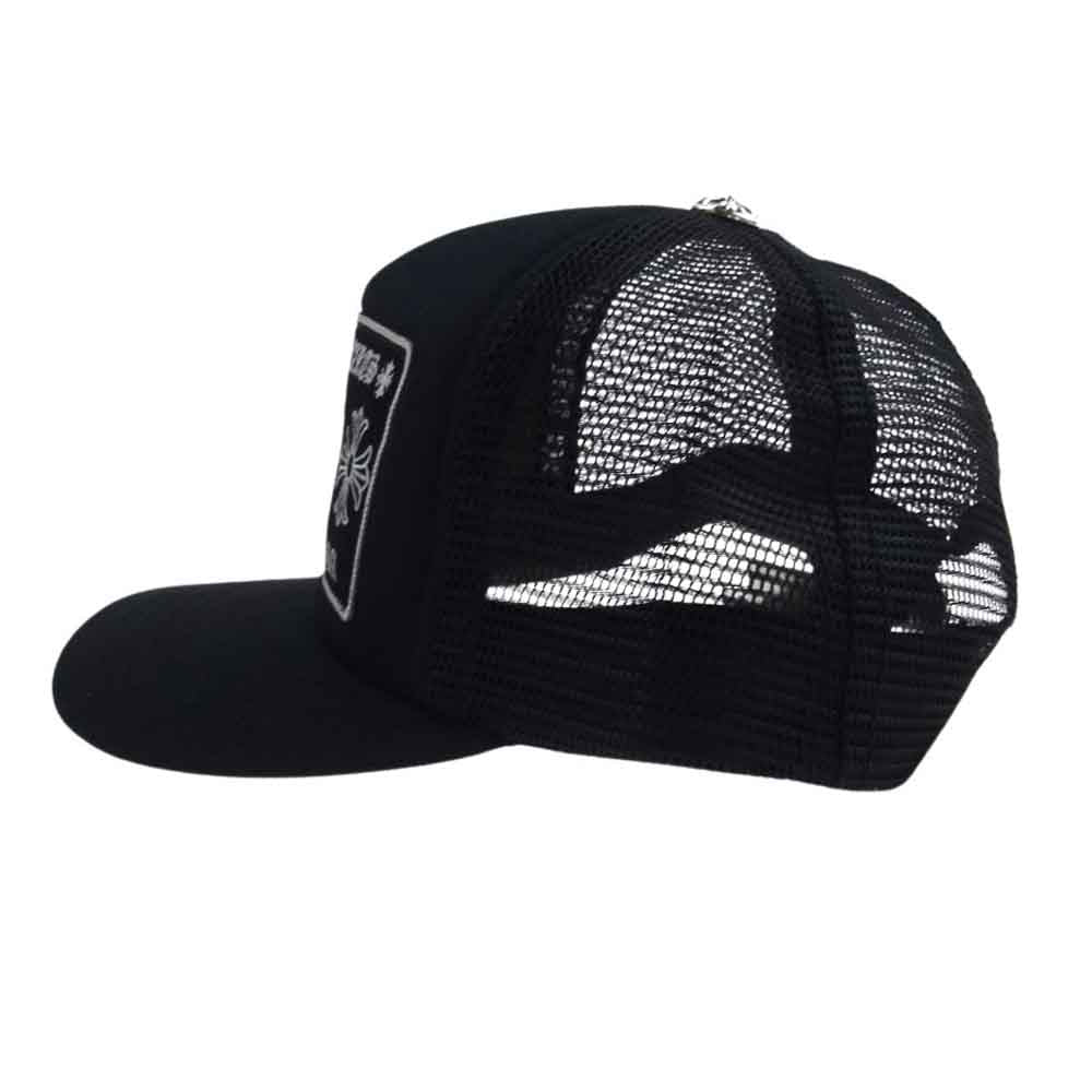CHROME HEARTS クロムハーツ（原本無） 国内正規品 TRUCKER CAP トラッカー キャップ CHパッチ クロスボール メッシュ 帽子 ブラック系 OENSIZE【中古】