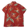 WACKO MARIA ワコマリア 18SS BIRD OF PARADISE S/S HAWAIIAN SHIRT バード オブ パラダイス ハワイアン オープンカラー 極楽鳥花 半袖 シャツ エンジ系 S【中古】