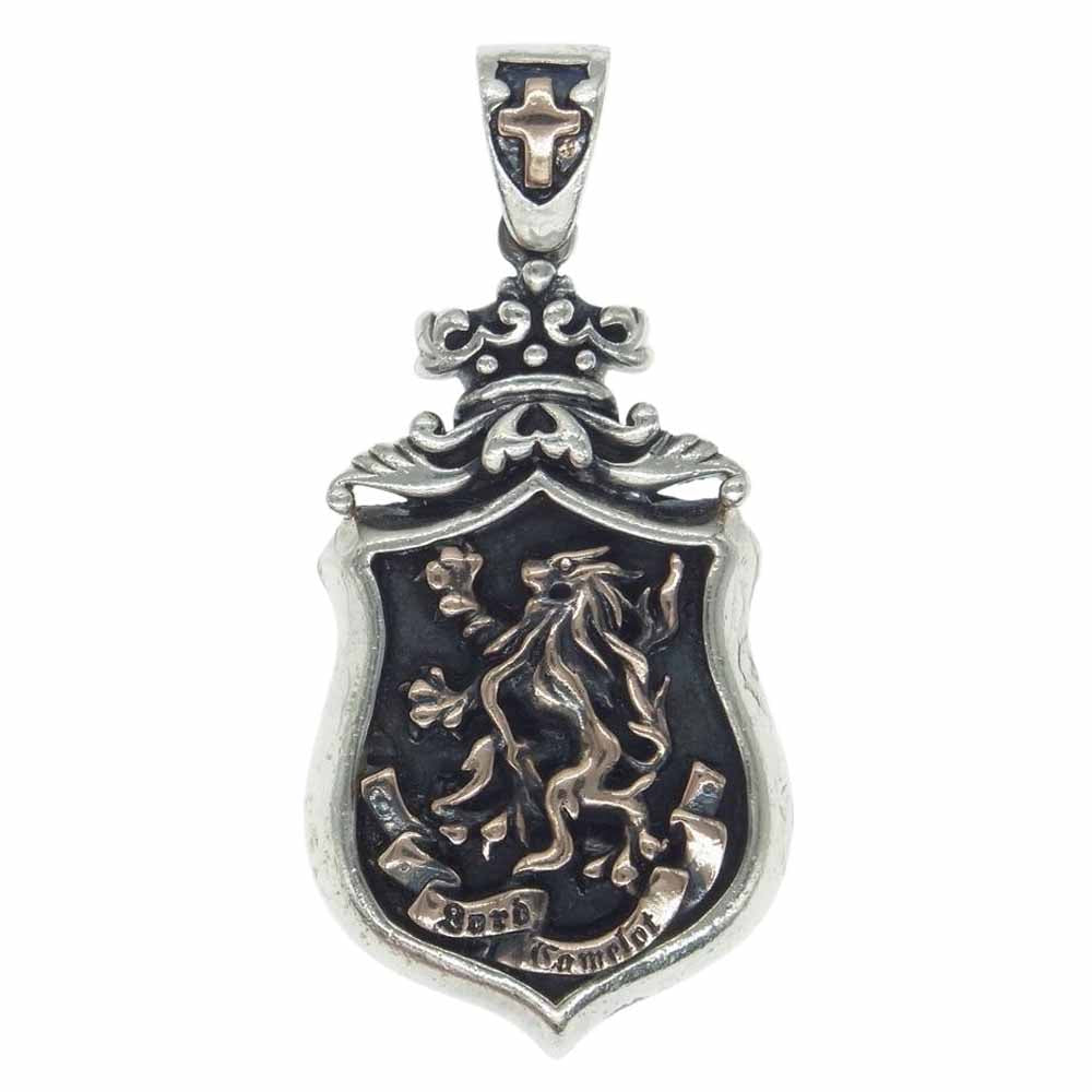 LordCamelot ロードキャメロット LC-200 ライオン シールド エンブレム ネックレス トップ シルバー系【中古】