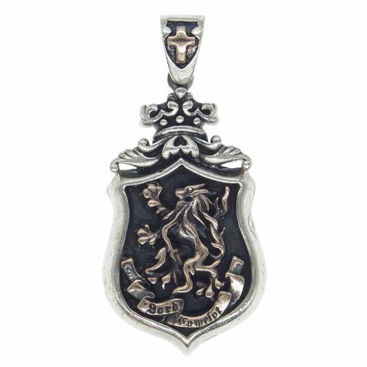 LordCamelot ロードキャメロット LC-200 ライオン シールド エンブレム ネックレス トップ シルバー系【中古】