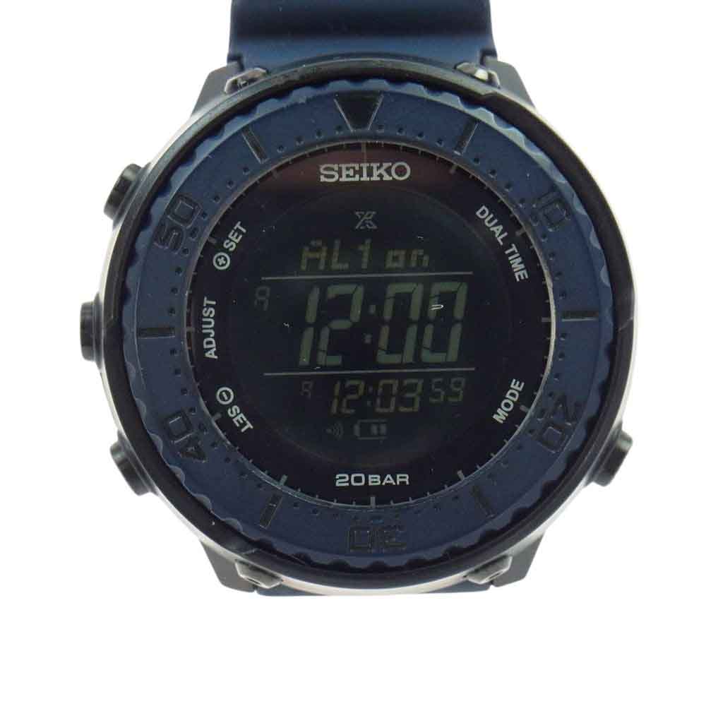SEIKO セイコー S802-00B0 nano universe 別注 PROSPEX プロスペックス デジタル ソーラー 腕時計 ウォッチ ネイビー系【中古】